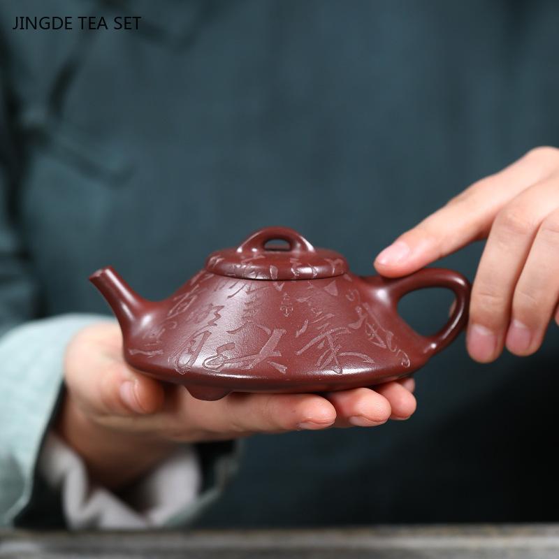 13.2x5.4cm handmade purple clay teapot original ore purple clay teapot kung fu tea set