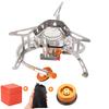 Folding Camping Gas Stove With Windproof Cover Outdoor Strong Fire  Heater Burner Portable Ultralight Picnic Hiking Gas Cooker