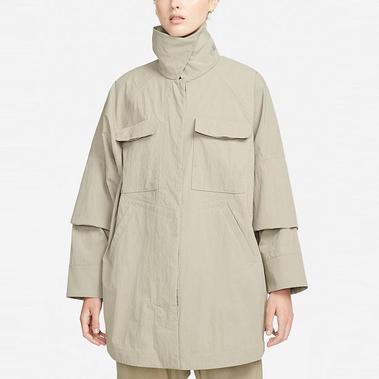 Nike ESC Series Solid Pocket High Collar Jacket Women Outerwear Stone DH2959-230
