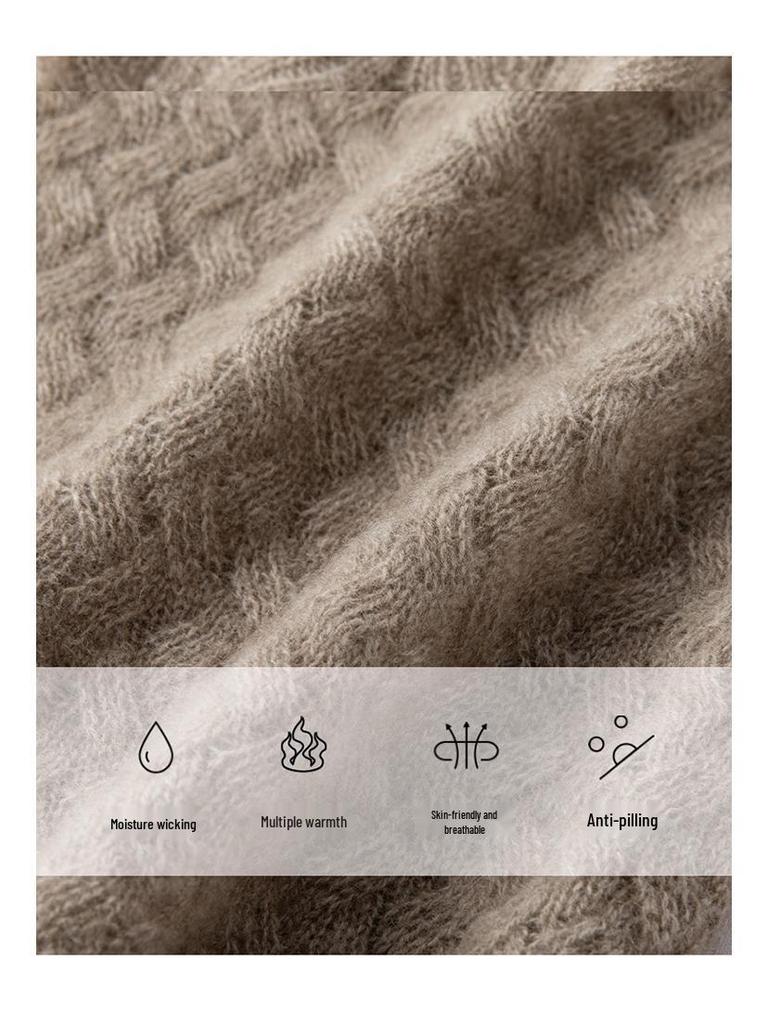 Pure Cashmere Women's Thick Knit Neck Warmer - Autumn/Winter False Collar Scarf