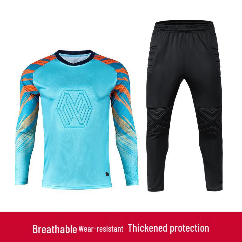 

Children s Padded Goalkeeper Kit: Thick Long-Sleeve Jersey & Shorts Set S