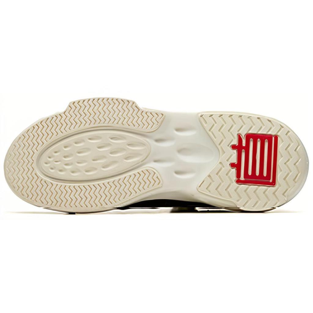 Anta Dominator Trendy Comfortable Shock Absorbing Slip Resistant Durable Mid Top Casual Shoes Men Casual Shoes Black White Red 11928088S-12