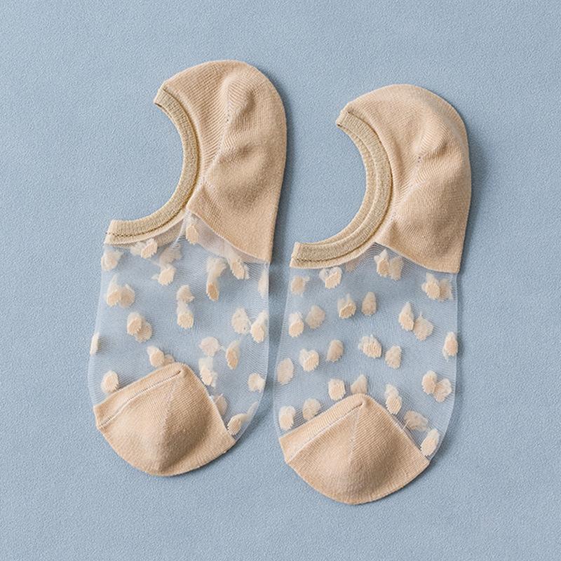 

Летние тонкие прозрачные хрустальные носки, легкие и неглубокие, с низким верхом, сетчатые, полые, женские носки-лодочки 1 pair хаки