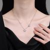 Double Star Diamond Necklace: Personalized Fashion, Luxury Niche Design, Versatile Clavicle Chain for Women