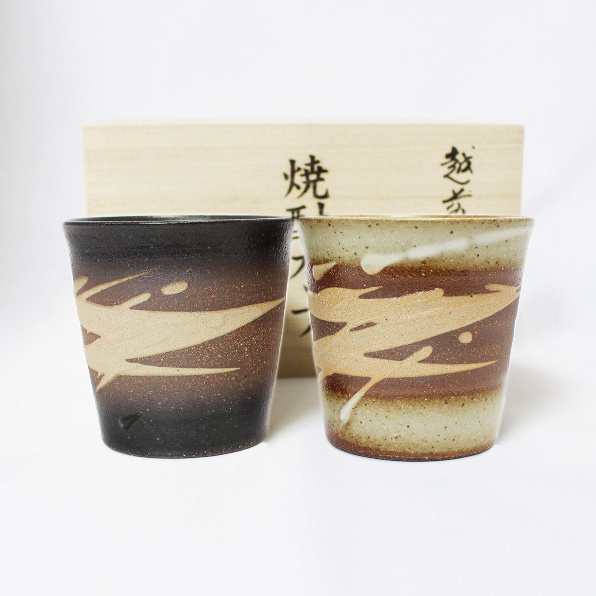 

Набор пар чашек Echizen Ware Hakuunsai Shochu, деревянный, белый/черный (В коробке)
