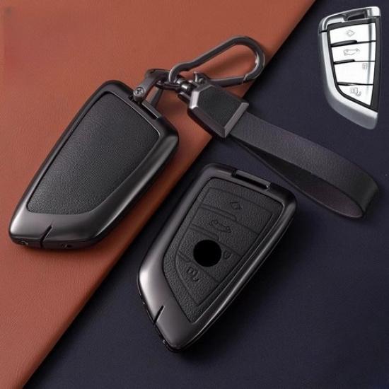 Zinc Alloy Leather Car Key Fob Case Cover For BMW 2 3 5 6 7 X4 X5 X7 M5 X1 X2 X3