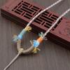 Hetian Jade Beeswax Tangka Rope Necklace with Multi-Treasure Hand-Rubbed Cotton Thread Tassels - DIY Weaving Accessory.