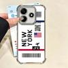 Travel Air Ticket Label Soft Phone Case For Xiaomi Redmi Note 14 15 Pro Plus 13 12 11S 11T 5G 10 9S 9 Plating Anti-Fall Fundas