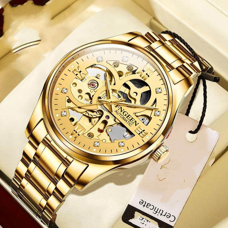 Top-Marke Mode Mechanische Uhr Herren Schwarz King Kong Herrenuhr Marke Wasserdicht Koreanisch Business Tourbillon Hohl Uhr