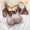 Silk Lingerie for Women Without Steel Rings Gathered and Gathered with Complementary Breasts Anti Sagging Adjustable Lace Latex Bra