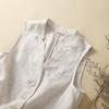 Women Vintage Natural Linen Sleeveless Jacket Ladies Casual Layering Waistcoat