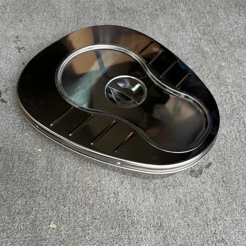 304 Stainless Steel Western-Style Commode with Lid for Bedridden Use