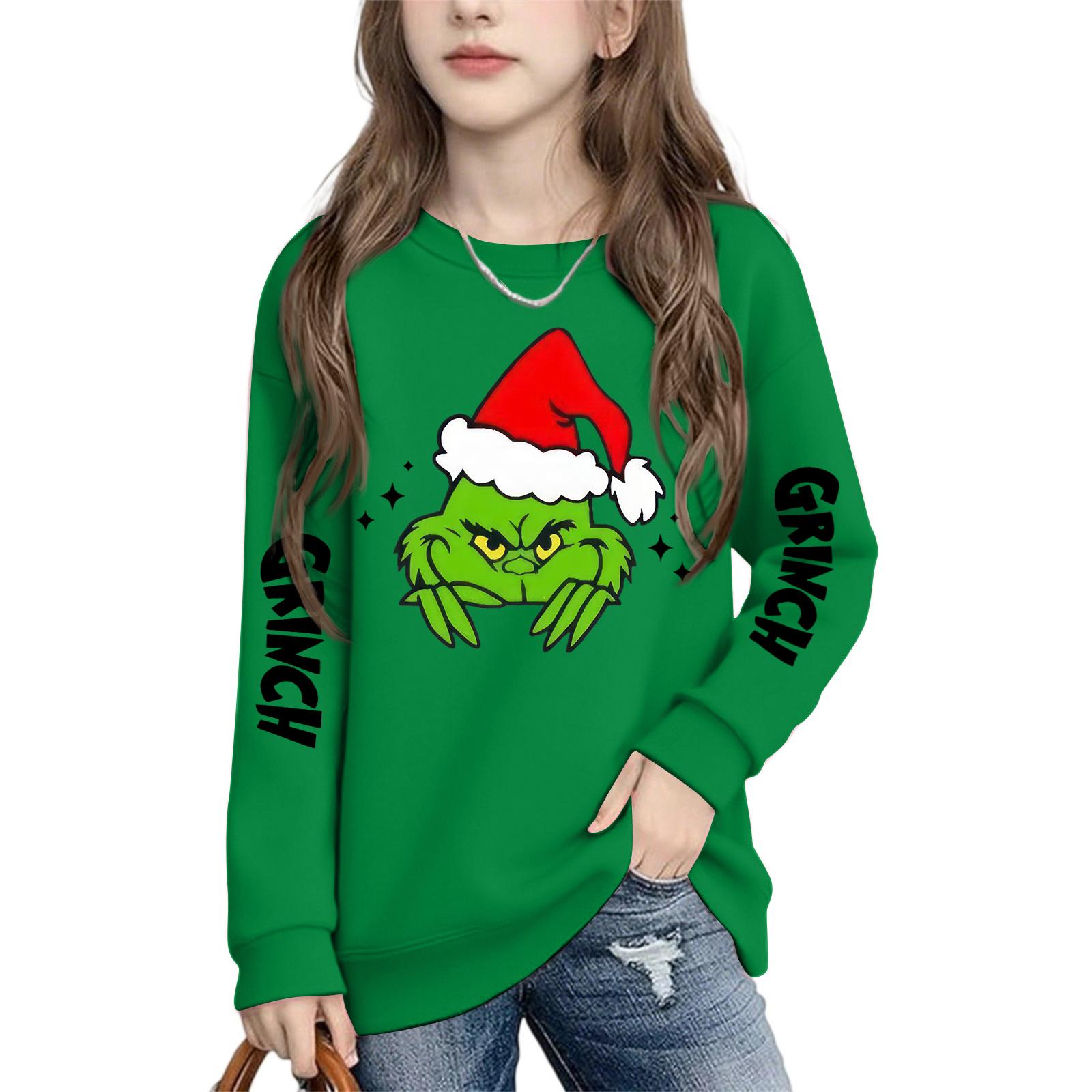 

Детские модные повседневные универсальные повседневные толстовки с круглым вырезом для мальчиков и девочек, повседневные лоскутные топы с длинными рукавами, свитшоты 110 зелёный