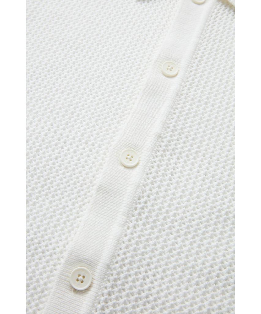 IRO Bracio Mesh Texture Short Sleeve Knit Irwam26017Whx