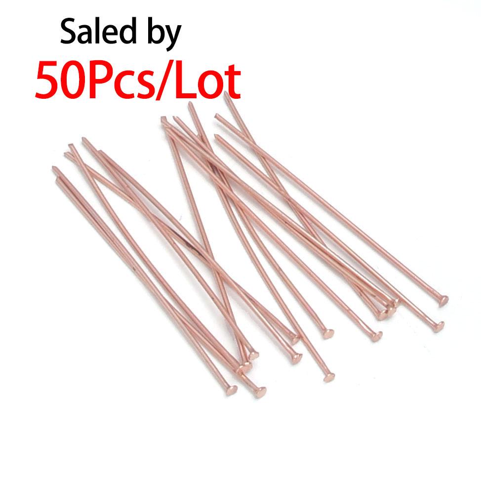 Gold-Plated 304 Stainless Steel T-Pins, 0.7mm, Various Sizes, Handcrafted DIY Jewelry Materials