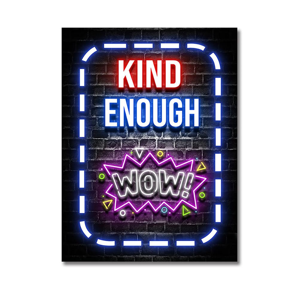 

Красочные вдохновляющие цитаты, настенная живопись на холсте, скандинавские неоновые постеры и принты, картина для современного украшения гостиной 21x30 No Frame