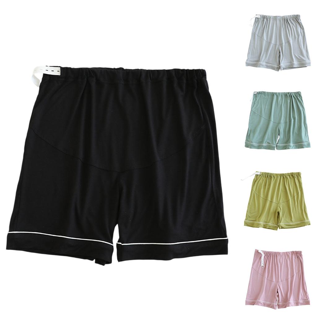 Women's Sleeping Pants Summer Thin Compression Strip Abdominal Support Shorts Loose Fit Can Be Worn Outside Adjustable Home Pants