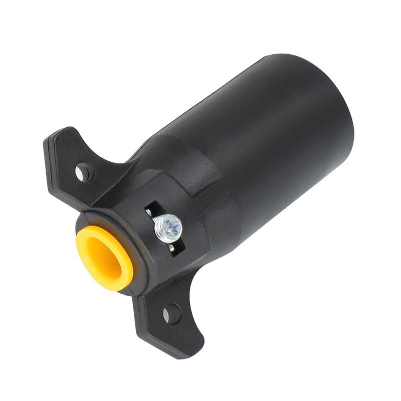 7 Way RV Style Trailer Light Plug Connector Wiring Socket Replacement Blade Pin Adapter 12V Caravan Towing RV Yacht Accessories