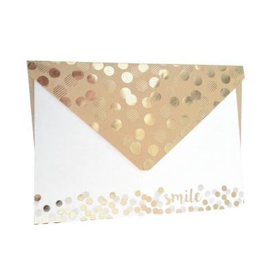 Kort och kuvert Mönster konfetti 10 x 12 cm 7 stycken