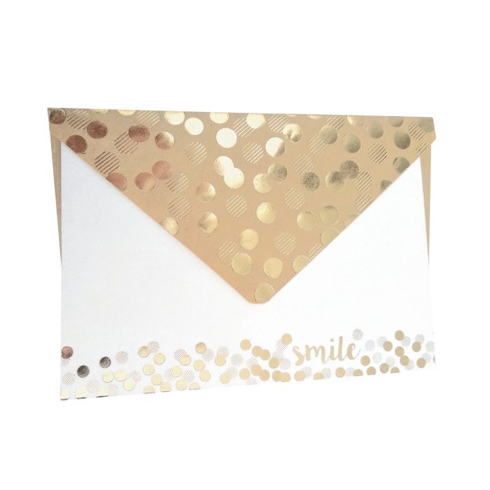Cartes et enveloppes Motif confettis 10 x 12 cm 7 pièces