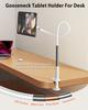 Oatsbasf Gooseneck Tablet Stand Holder Clip Phone Stand with Adjustable Flexible Long Arm for Bed Lazy Bracket 4.7-13" for iPad