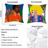 L-Lucilla Vecchiarino Cushion Cover Cushion Cover Pillowcase, Anti-Mite Invisible Zipper, Linen Sofa Cushion