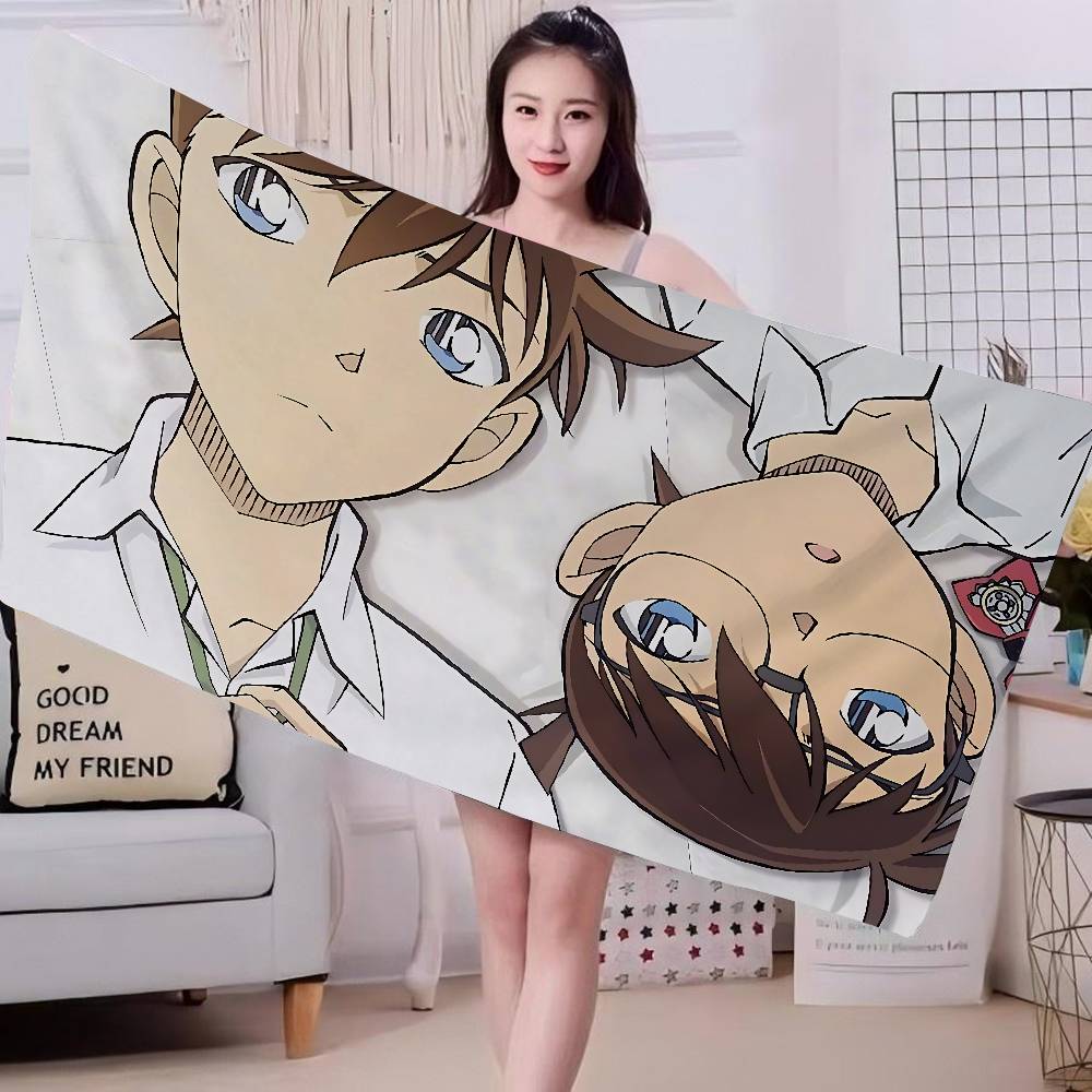 Mystery Detective C-Conan Anime Beach Swimming Towel Soft Absorbent Washcloth Children's Gifts for Kids Travel Camping Gym