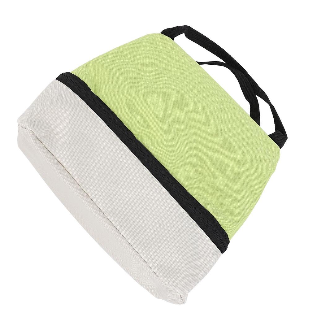 Insulated Lunch Bag Double Layer Oxford Cloth Bento Box Bag for Work School Green
