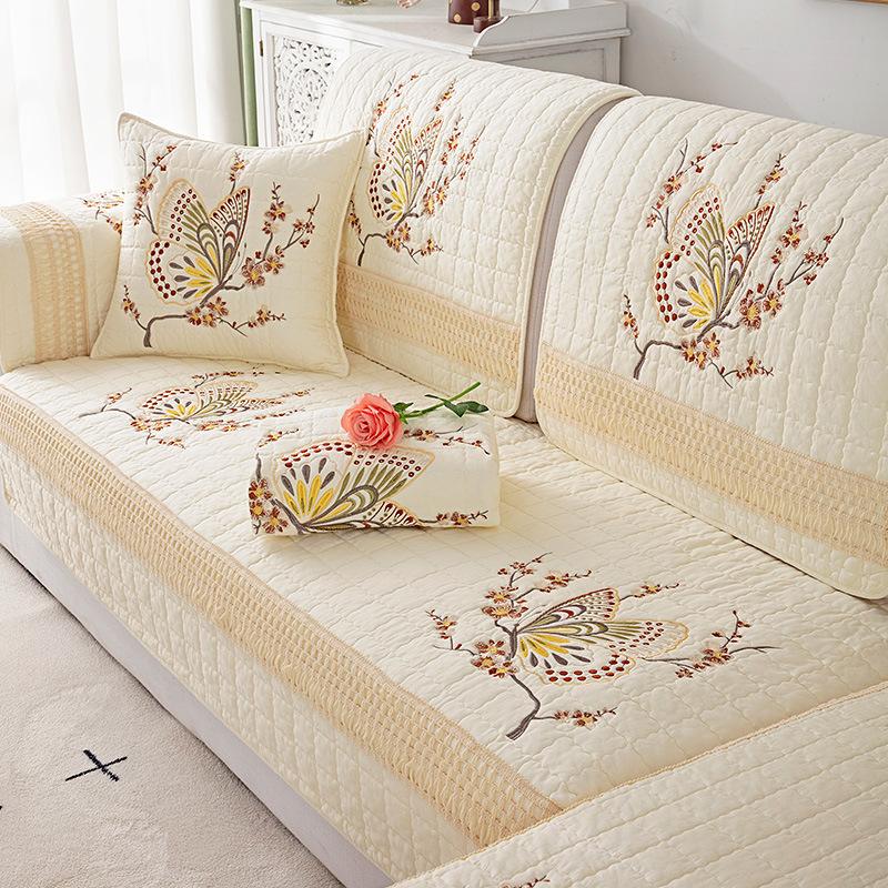 Pernă de bumbac pentru canapea chinezească, universală pentru toate anotimpurile, antiderapantă, de înaltă calitate, pentru canapea din lemn masiv, simplă, modernă, husă din pânză, husă