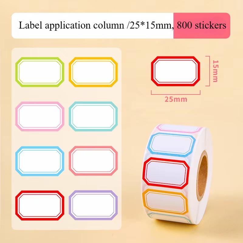 800/500/400pcs roll Colorful Waterproof Self Adhesive Labels Name Tags for Bottles Handwriting Notes Spice Stickers