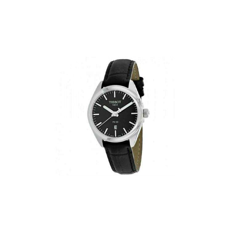 Tissot PR100 Collection Quartz Movement Women's Watch 33mm Black Dial Stainless Steel Case T101.210.16.051.00