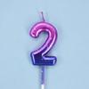 Gâteau d'anniversaire décoré, bougie numérique colorée interstellaire, bougie délicate de couleur bonbon pour enfants, numéro de 0 à 9, décoration de fête