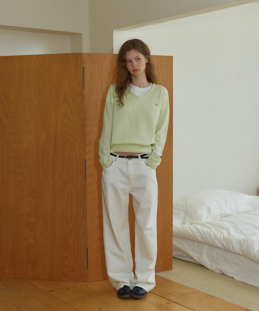 ANOETIC Anc Wide Denim Jeans_White