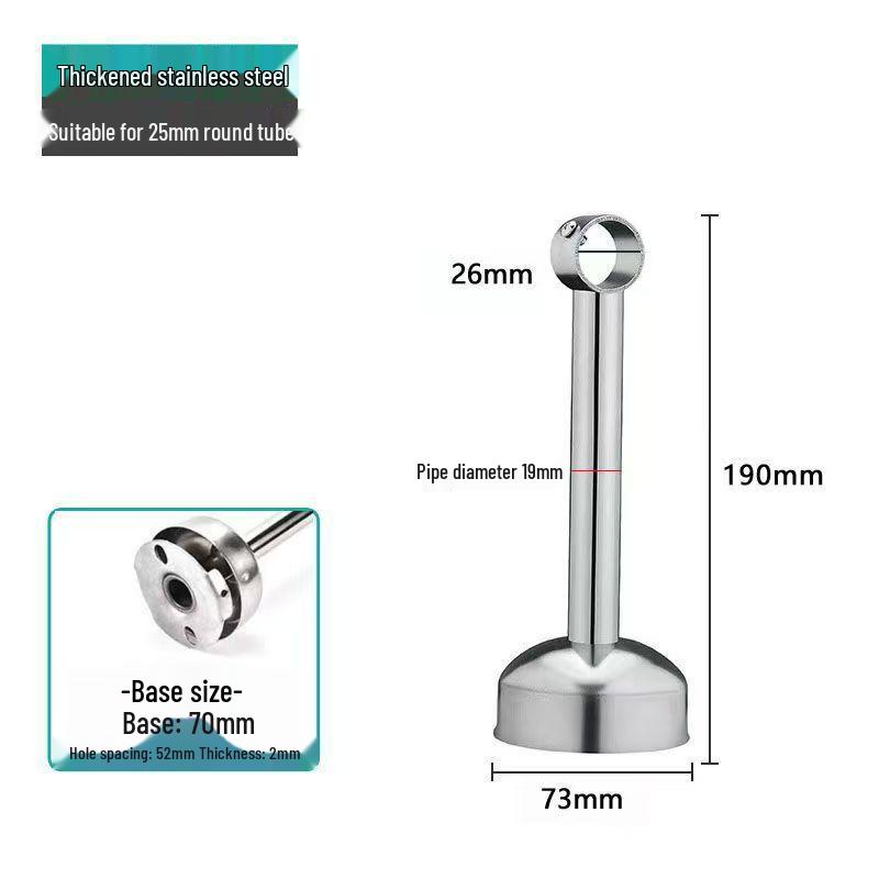 Extra Long Stainless Steel Ceiling Mount Drying Rod Bracket.