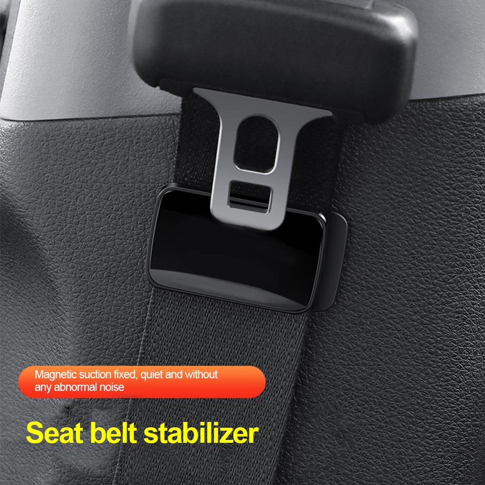 Car Magnetic Seat Belt Holder Without Punching Adjustable Fastening Clip for Auto Seat Safety Car Interior Supplies