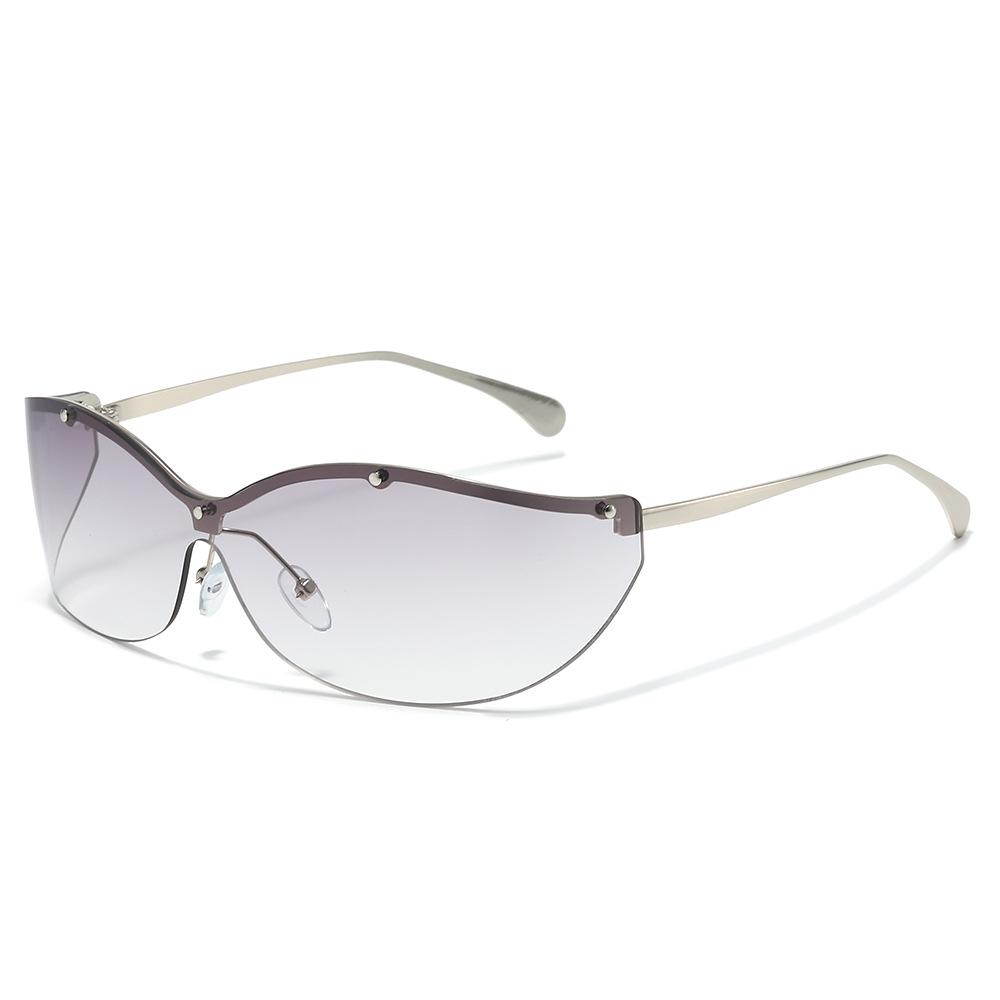 New fashion frameless YK Spice Girls personalized sunglasses European and American ins Internet celebrity sunscreen sunglasses sunglasses