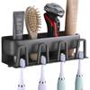 Gun Ash Toothbrush Rack, Bathroom Non-punching Mouthwash Cup, Tooth Cup, Wall-mounted Storage Rack, Electric Toothbrush Rack
