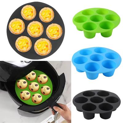 Hava Fritözü Kızartma Kafesi Çanak Pişirme Tepsisi Raf Tepsi Tencere Aksesuarları Silikon Kek Muffin Kalıbı Basit Kendin Yap Mutfak Malzemeleri Aracı