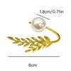 6Pcs Metal Napkin Rings Pearl Wheat Napkin Holder Fashion Napkin Buckle  for Wedding Birthday Party