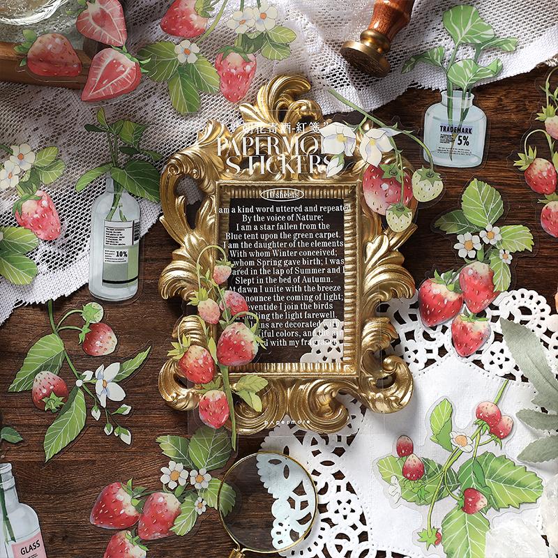 10 Stück INS Blumen Aufkleber Ästhetische dekorative Stick Etiketten Journaling Album Scrapbooking Collage Material Bastelbedarf