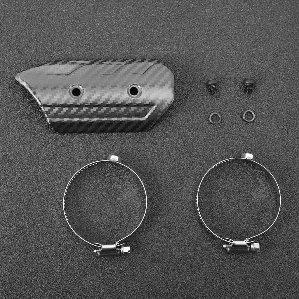 Dry Carbon Fiber Exhaust MidPipe Universal Heat Shield Kit Cover Fit for Kawasaki