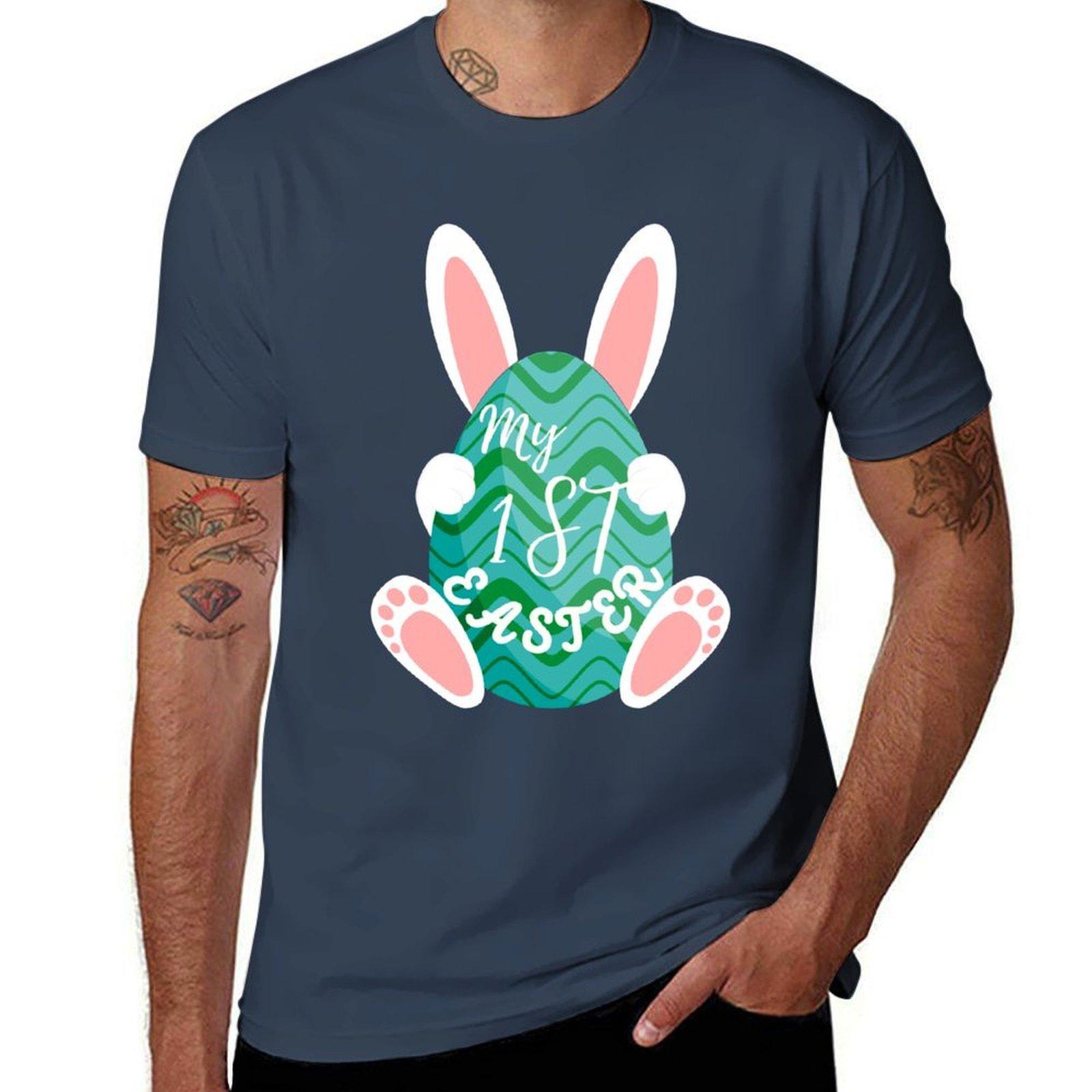 My First Easter Tshirt Art Pattern Printed Casual Top S