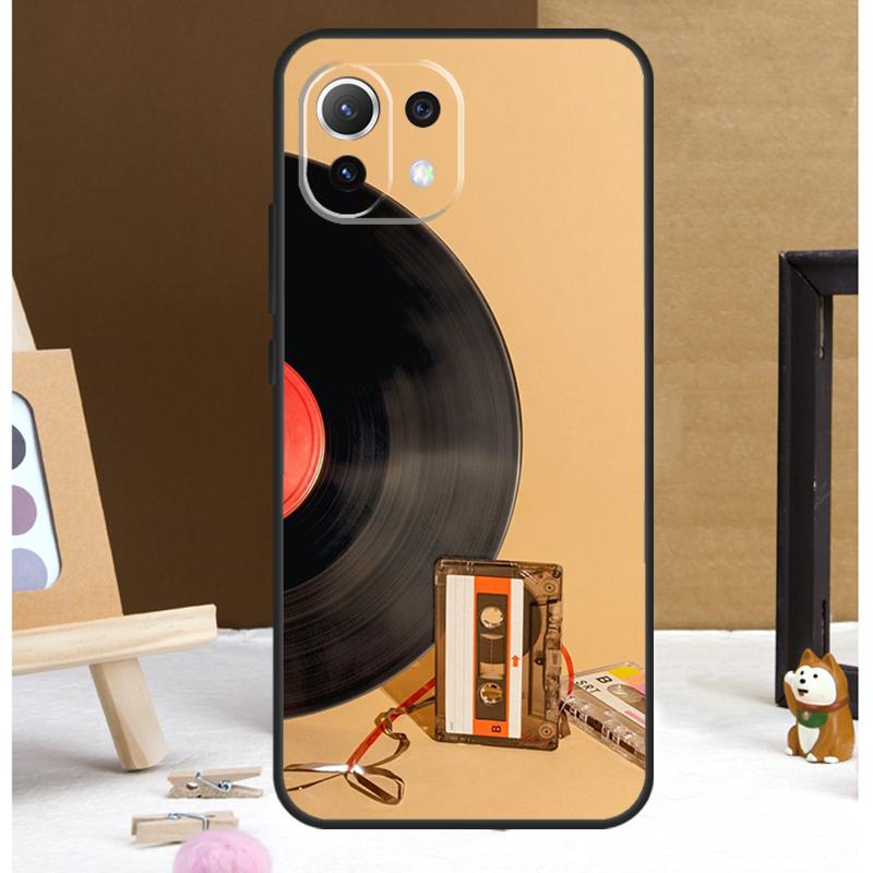 Vinyl Record Music Case For POCO M6 X3 X5 X6 Pro F3 F5 M5s Cover For Xiaomi 13T 12T 11T 14 Pro 12 13 Lite Case