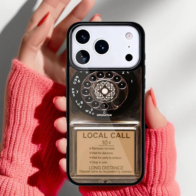 Retro rotary dial telephone Phone Case for iPhone 17 Air 16e 15 14 13 Pro Max Back Cover for 12 11 Pro Coque