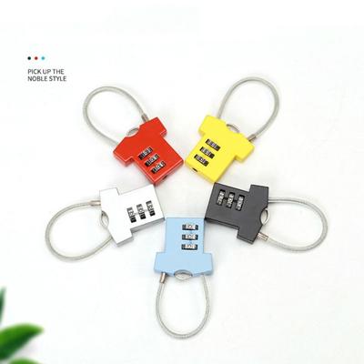 3 Digit Password Lock Aluminum Alloy Cupboard Cabinet Locker Padlock Security Lock Steel Wire Mini Suitcase Luggage Coded Lock