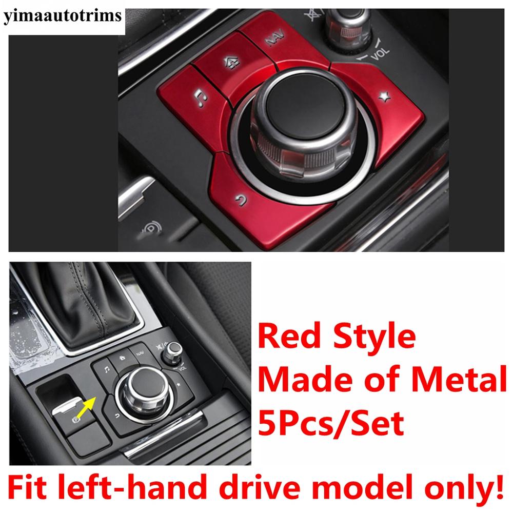 For Mazda CX-5 CX5 2017 -  Electrical Park Hand Brake Center Multimedia Knob Button Panel Cover Trim  Accessories Interior