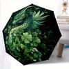 1pc Green Leaf Dragon Automatic Folding Umbrella - 3 Folding Design, Vivid Cartoon Pattern, Suitable for Outdoor Activities, A Gift for Fans In A