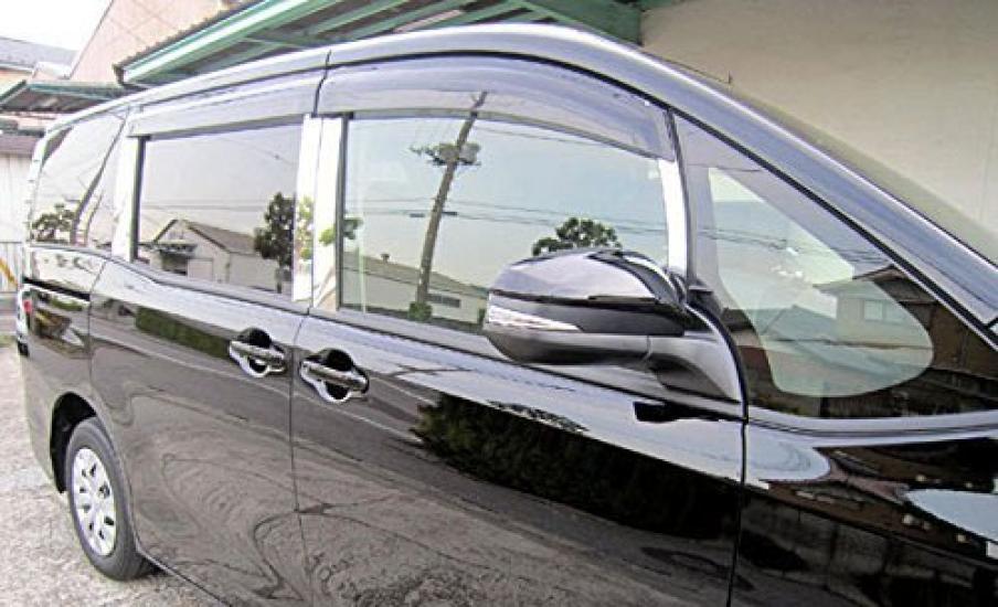 BRIGHTZ Stainless Steel Pillar Panels with Visor for Toyota Voxy Part 13962 Ultra-Mirror 80/85 (10-Piece Set) [PIL-SIL-268] (ZWR80G, ZRR80G, ZRR80W,