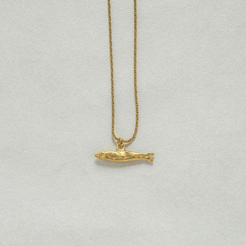 

a.neujac Hanging Fish II Necklace platinum