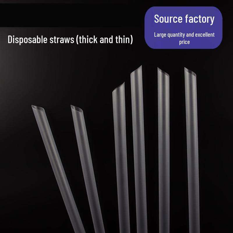 Yipan Disposable Transparent PP Drinking Straws